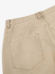Studded Multi-Pocket Straight-Leg Work Pants