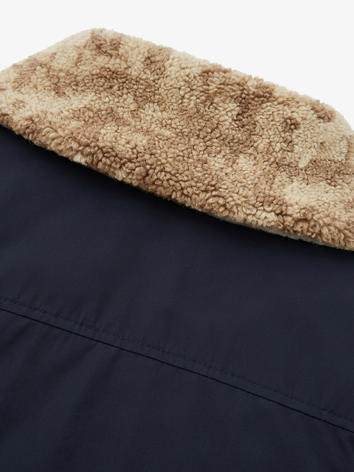 Color-Block Sherpa-Collar Padded Coats