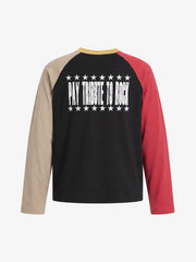 Punk-Inspired Print Boxy Fit Long Sleeve Tee