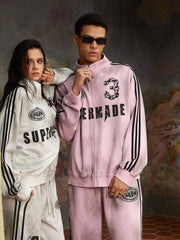 Supermade Vintage Distressed Size 3 Stand Collar Tracksuit 