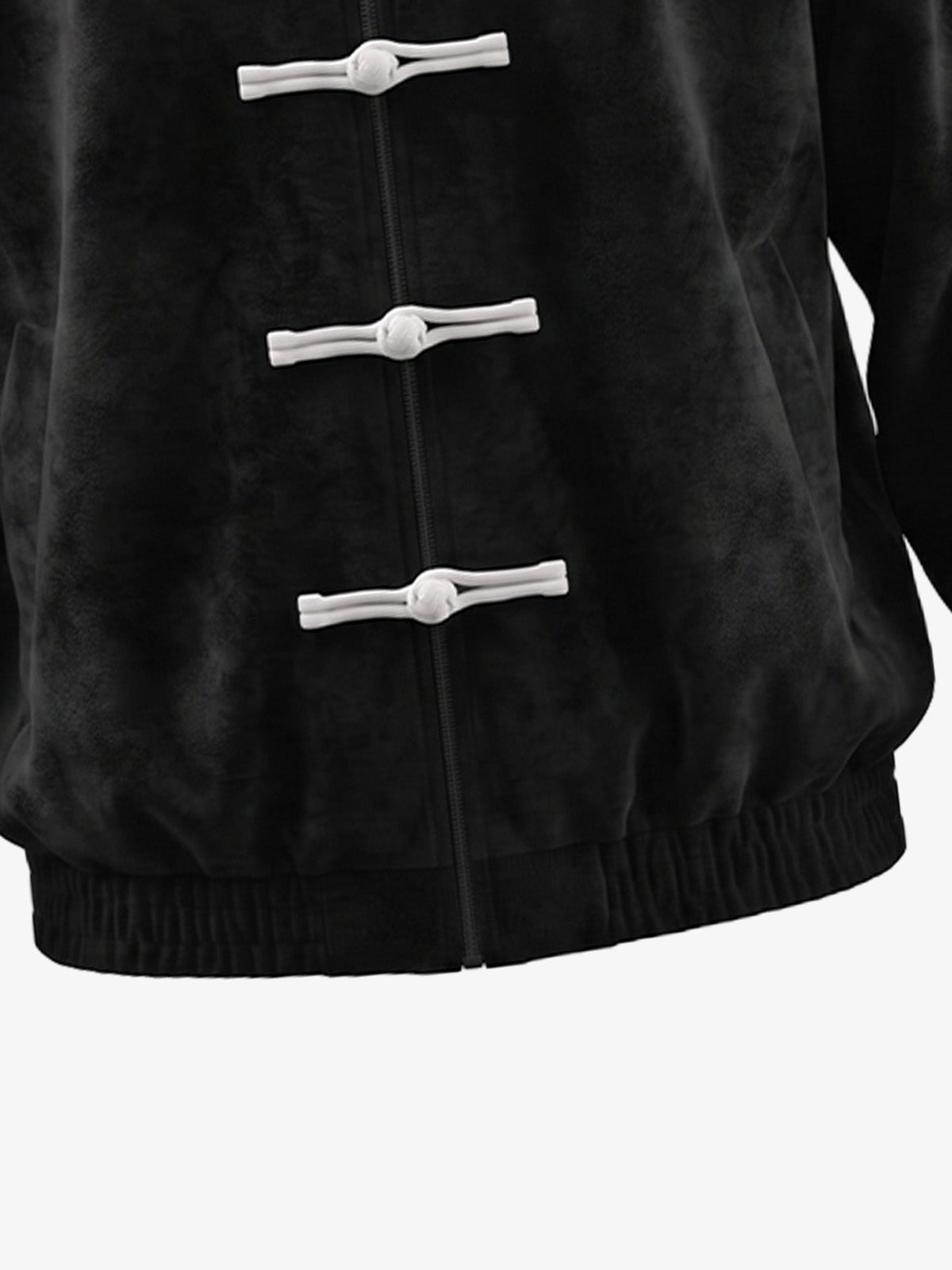 Logo Striped Suede Frog-Button Two-Piece Set