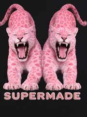Vintage Pink Leopard Graphic T-Shirt 