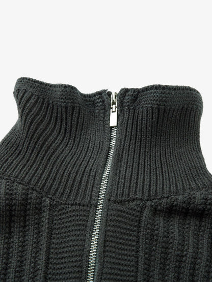 Men's Ribbed Half-Zip Sweater - Stylish and Cozy for Everyday Wear 