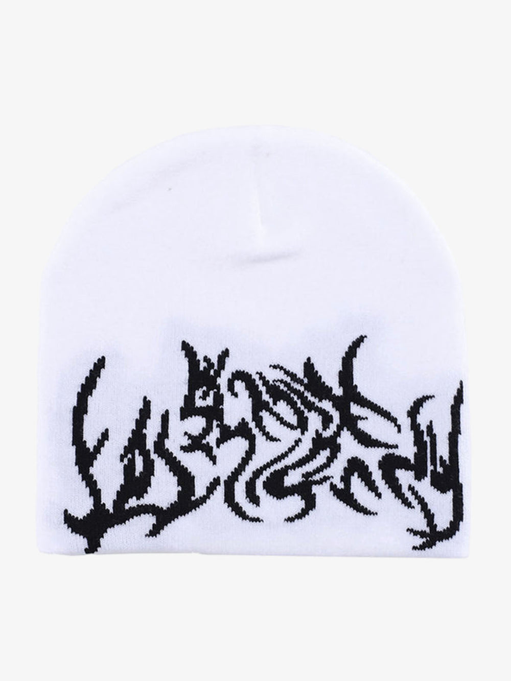 Dark Gothic Jacquard Knit Beanie