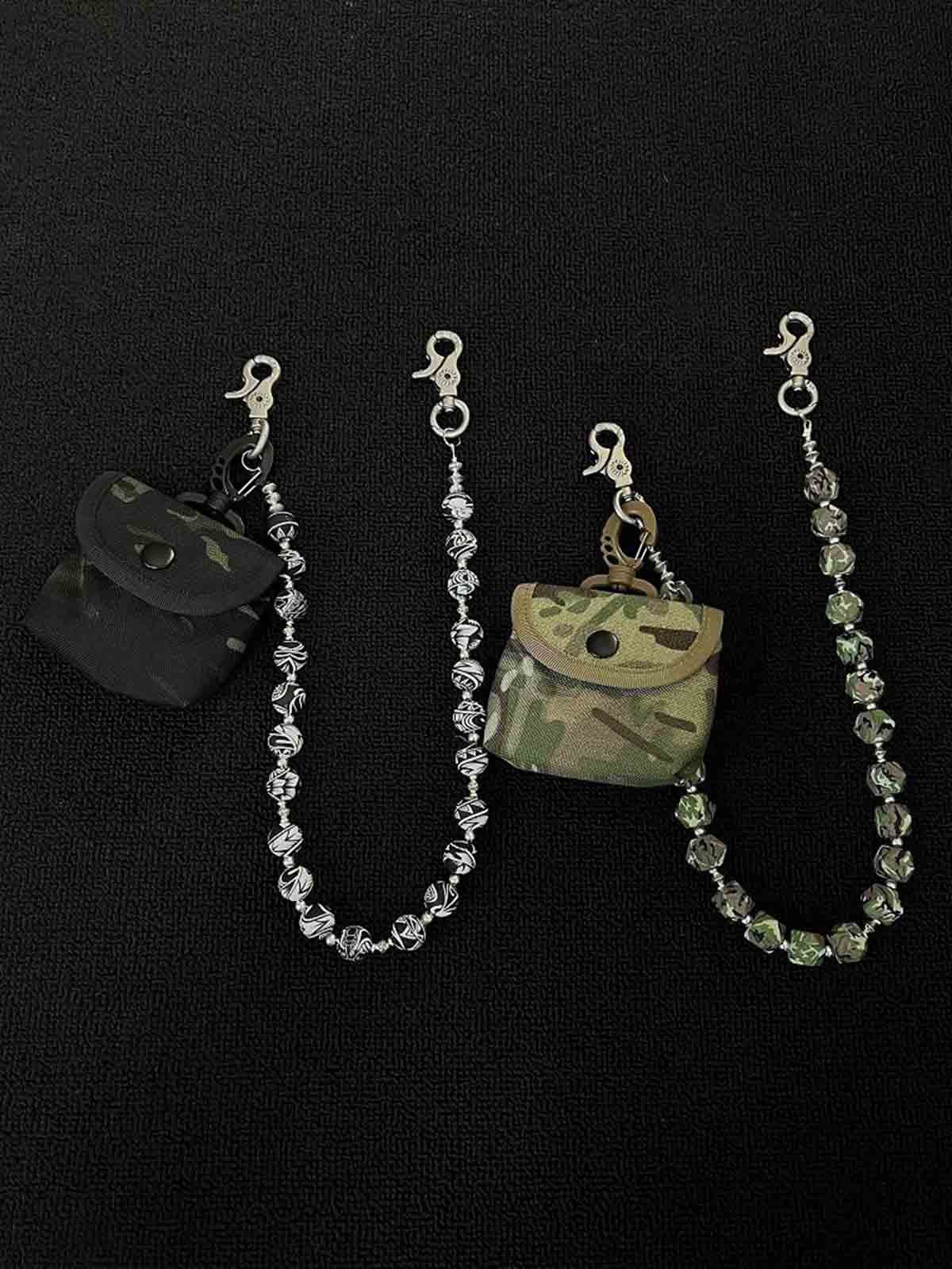 Retro Camouflage Wallet Chain 