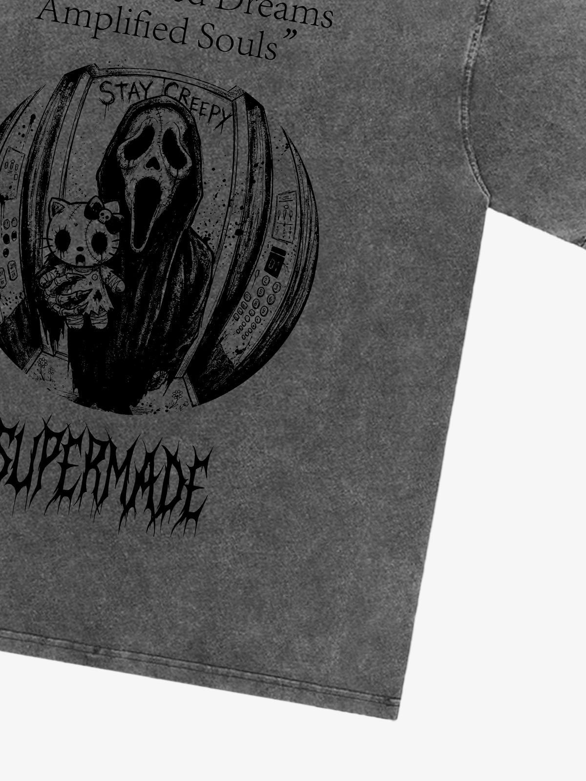 Vintage Washed Distorted Graphic T-Shirt 