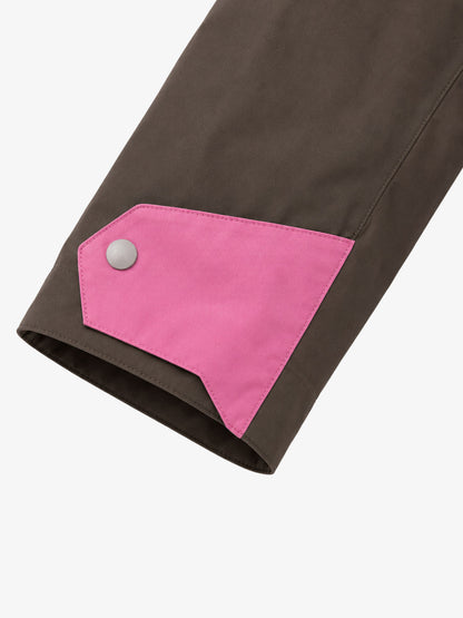 Color Block Embroidered Cropped Hooded Windbreaker