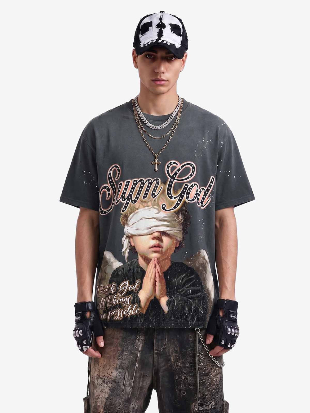 Blindfolded Angel Washed T-Shirt 