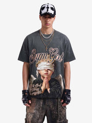 Blindfolded Angel Washed T-Shirt 