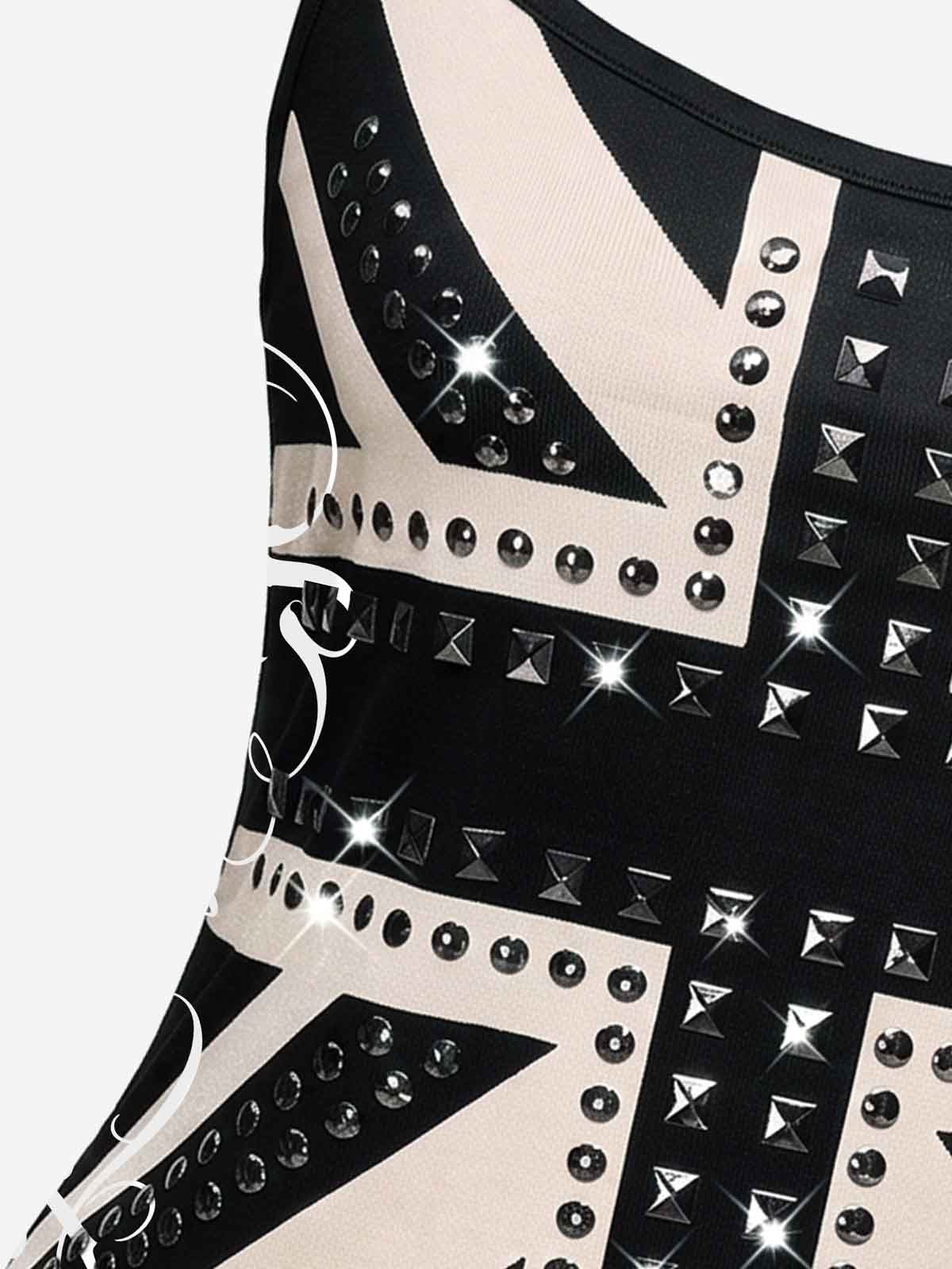 Studded Union Jack Tank Top