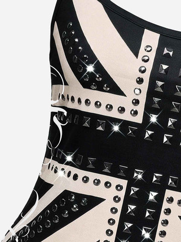 Studded Union Jack Tank Top