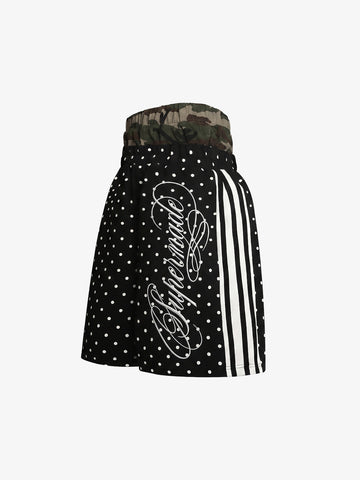 Short à pois à double taille