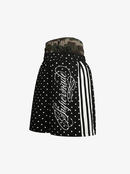 Short à pois à double taille