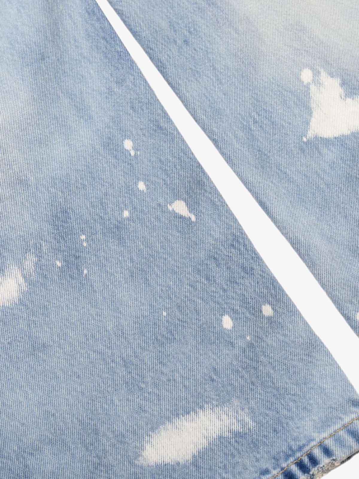 Washed Splatter-Paint Jeans 