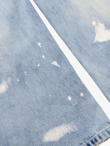 Washed Splatter-Paint Jeans 
