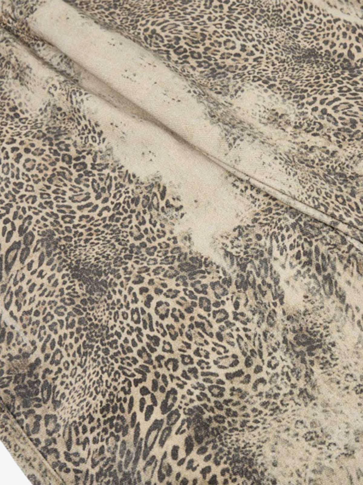 Leopard Distressed Scimitar Jeans
