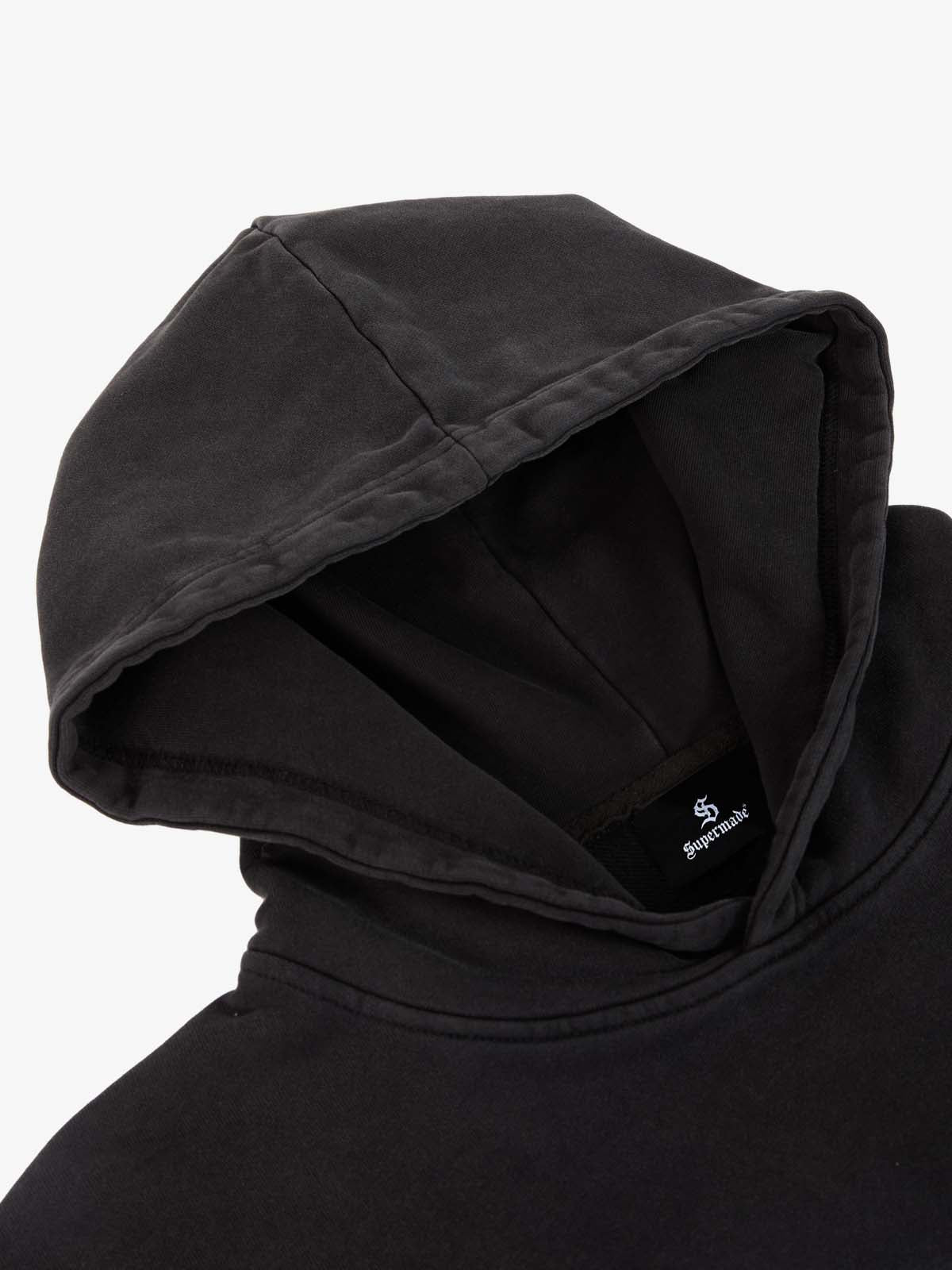 Rhinestone Letter Airbrush Graphic Pullover Hoodie 