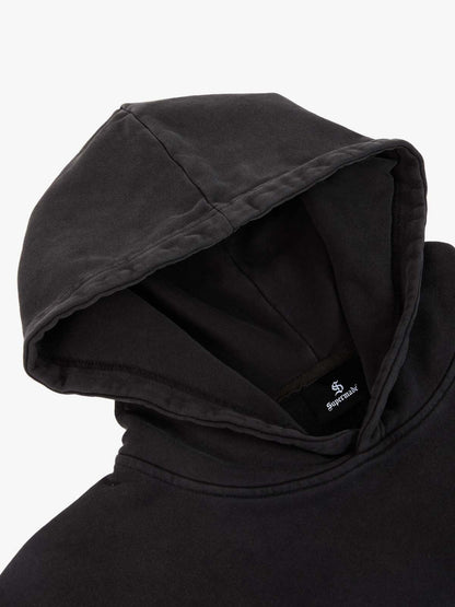 Rhinestone Letter Airbrush Graphic Pullover Hoodie 