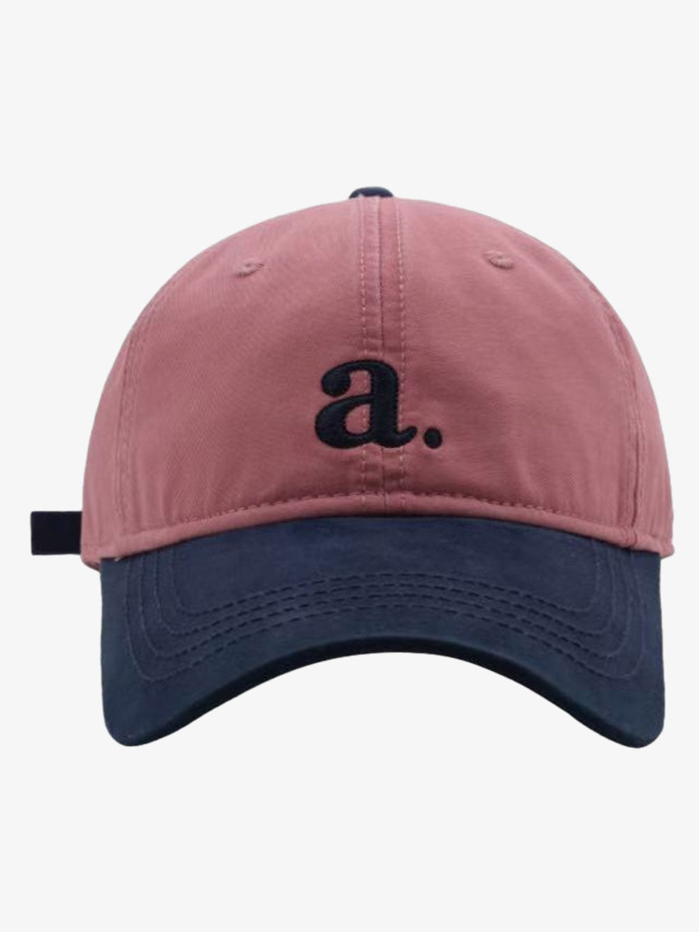 Embroidered Letter "a." Washed Baseball Cap 