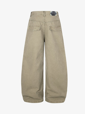 Cross Pattern Rhinestone Baggy Pants