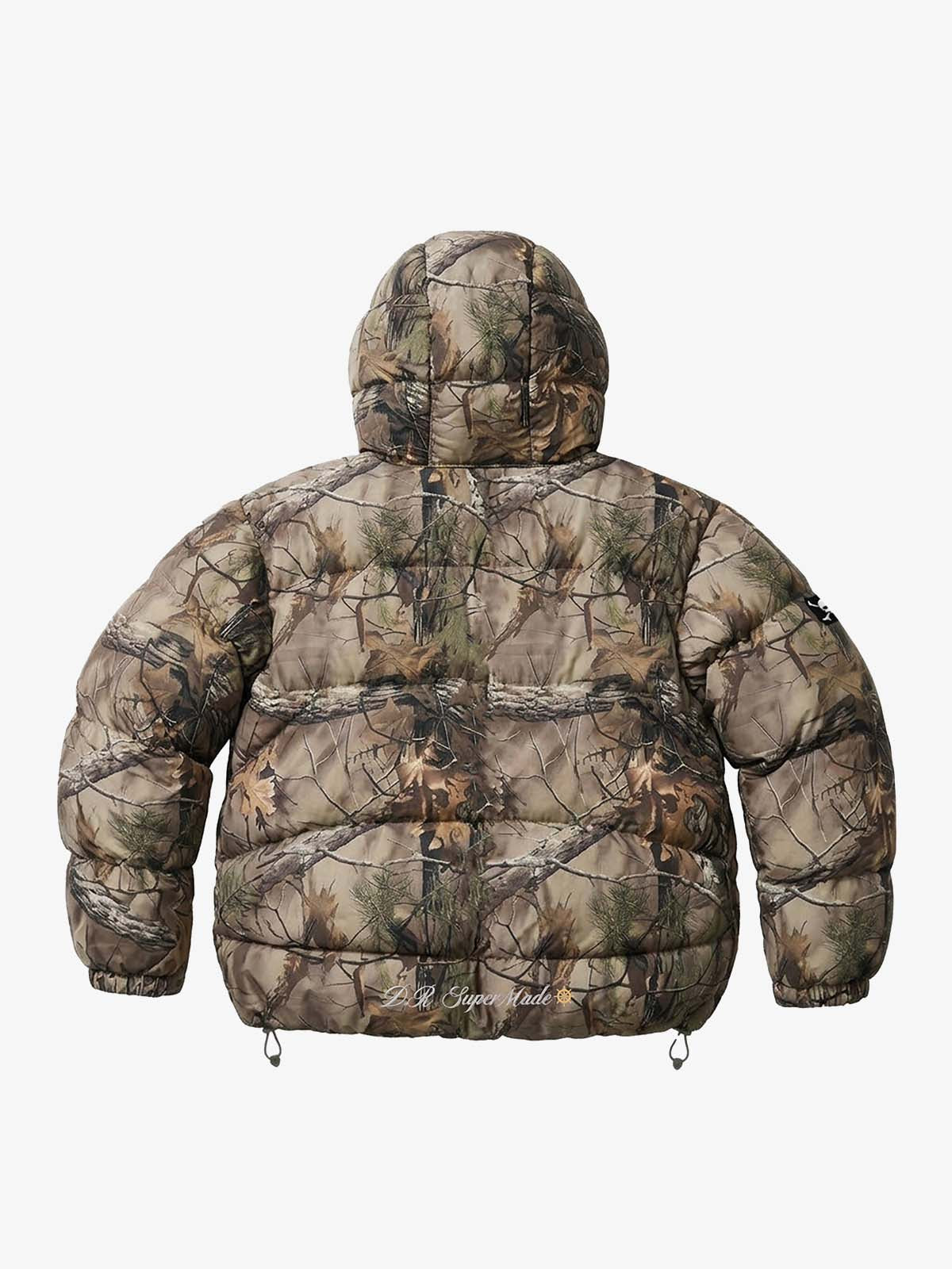 Camo Graphic Hooded Padded Coat