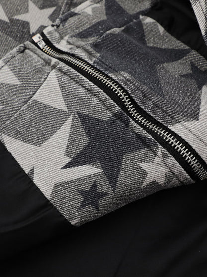 Star-Printed Denim Jacket for Casual and Fashionable Looks 