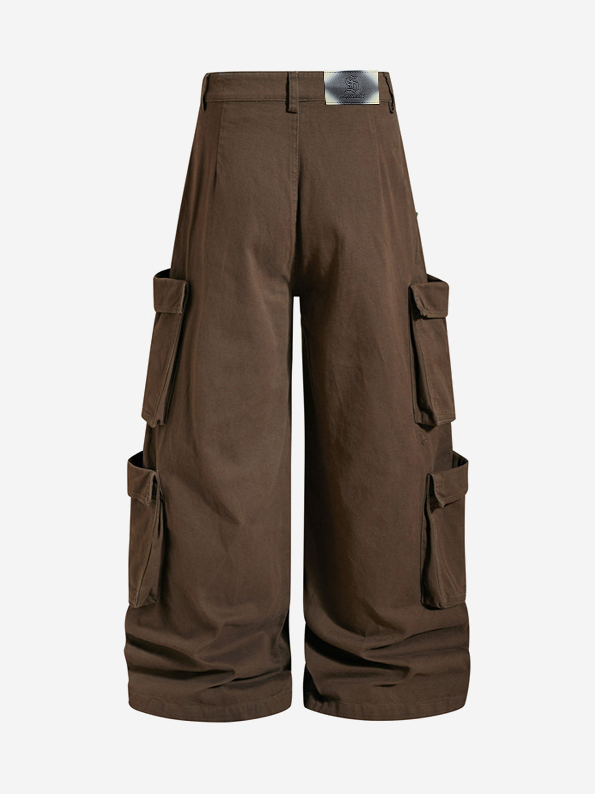 Embroidered Studded Multi-Pocket Paratrooper Cargo Jeans