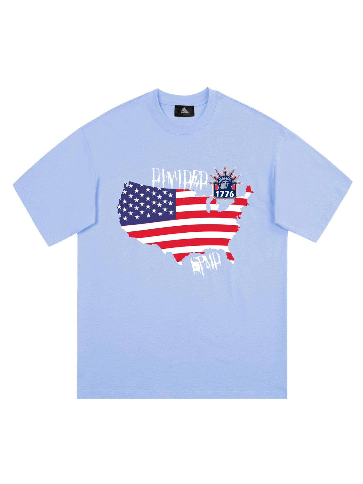 Original Creative Map Flag Print T-shirt 
