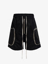 Water-Resistant Cargo Shorts – Polyamide Elastic Waist Relaxed Fit Utility Shorts