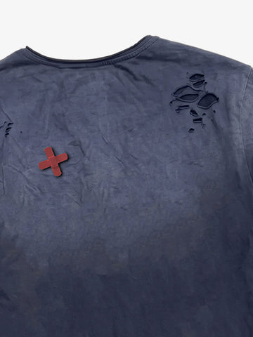 Graphic Distressed Layered Long Sleeve Tee