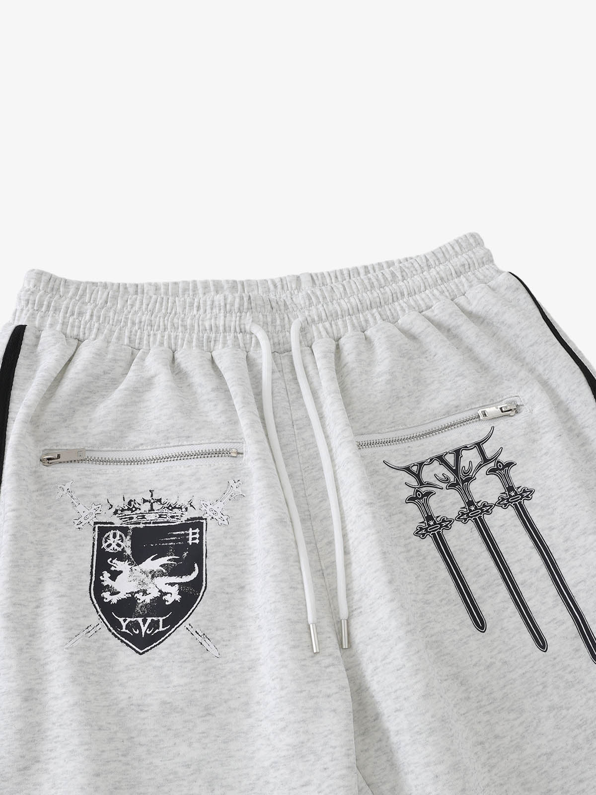 Crest & Sword Graphic Side Stripe Sweatpants 