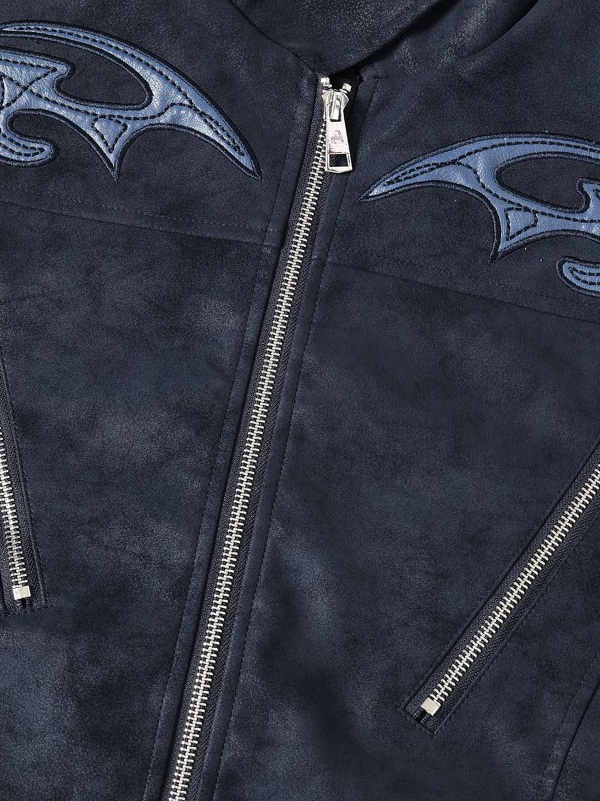 Thorn Embroidered Suede Jacket