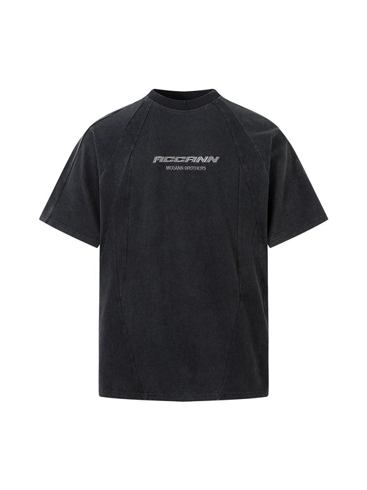 Deconstruction Split Embroidered T-shirt 