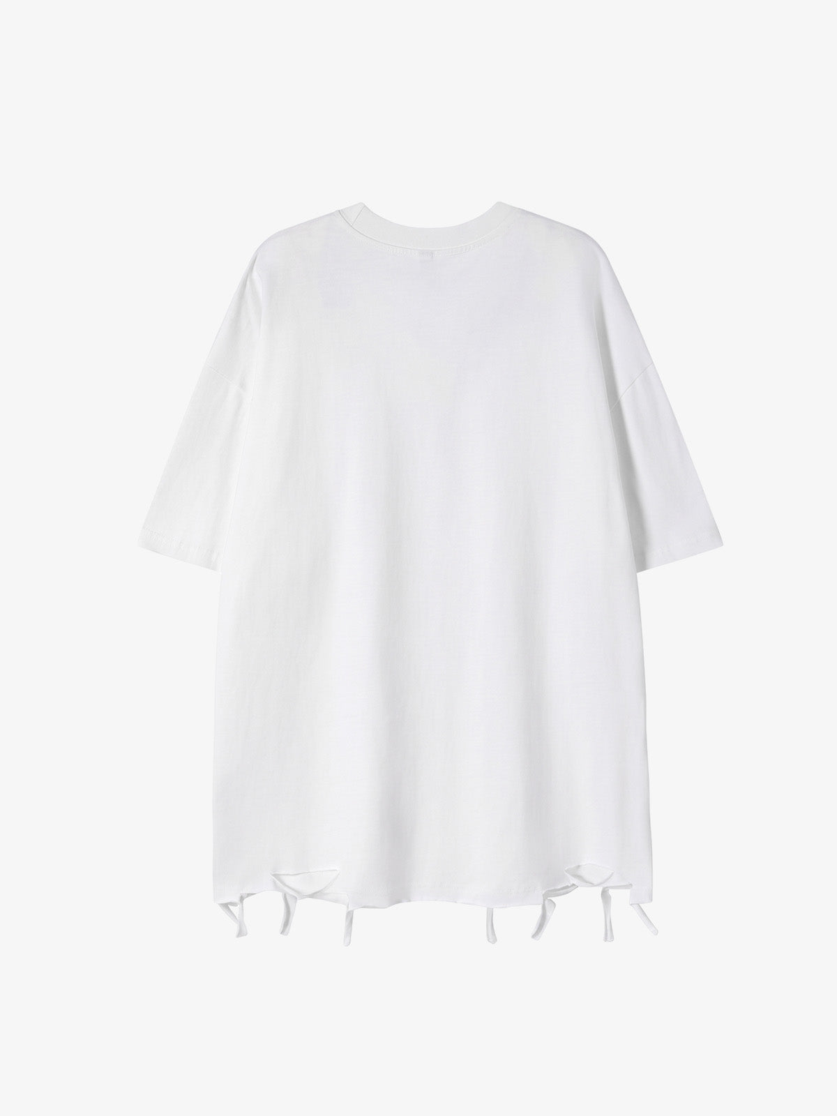 Dark Letter Graphic T-Shirt with Necklace Detail