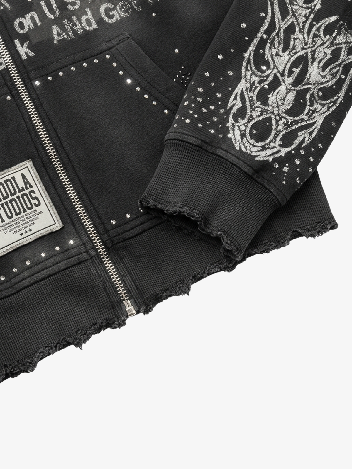 Graphic Streetwear Zip-Up Jacket