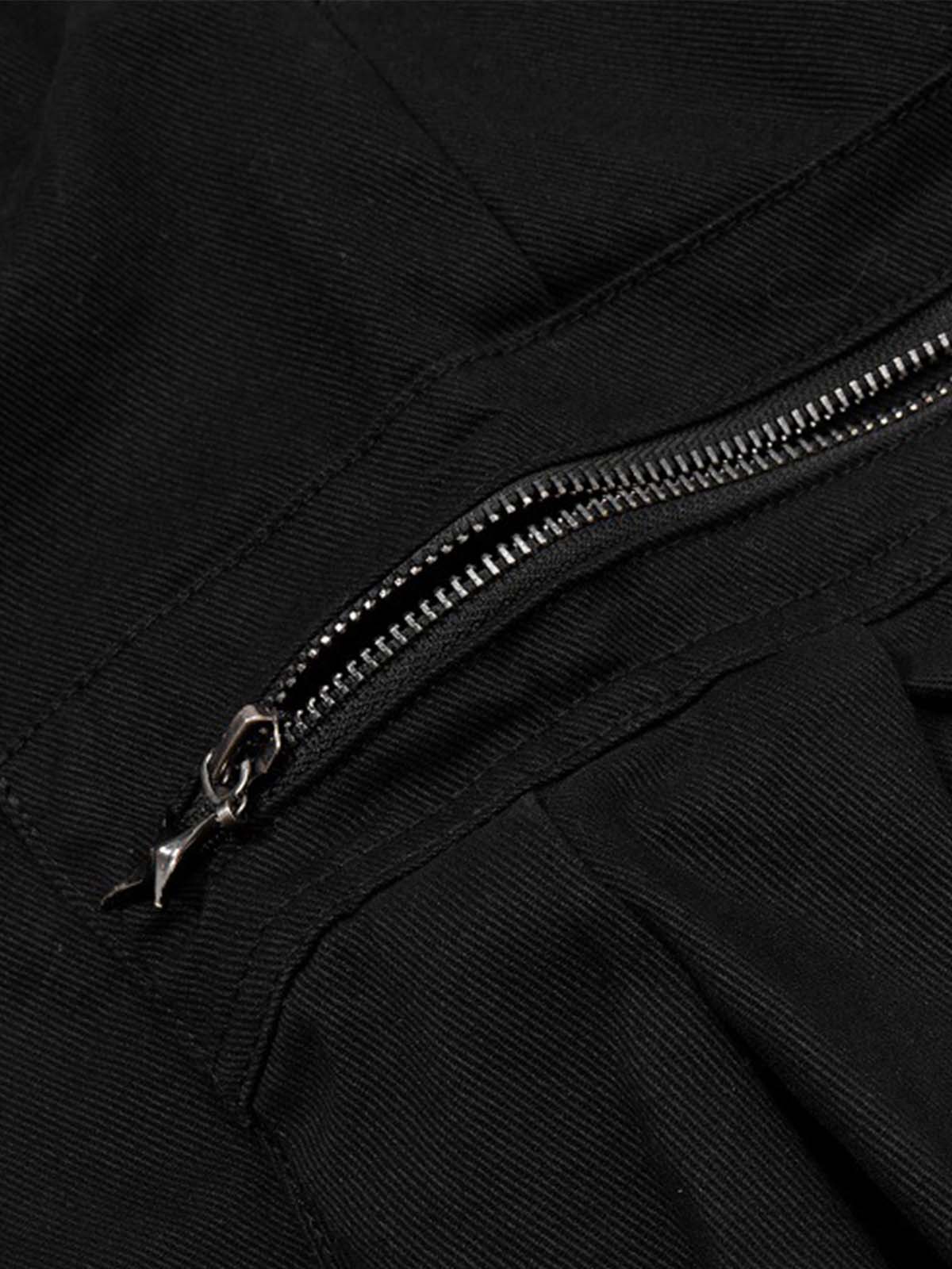 Leopard Waistband Cross Patch Cargo Pants 