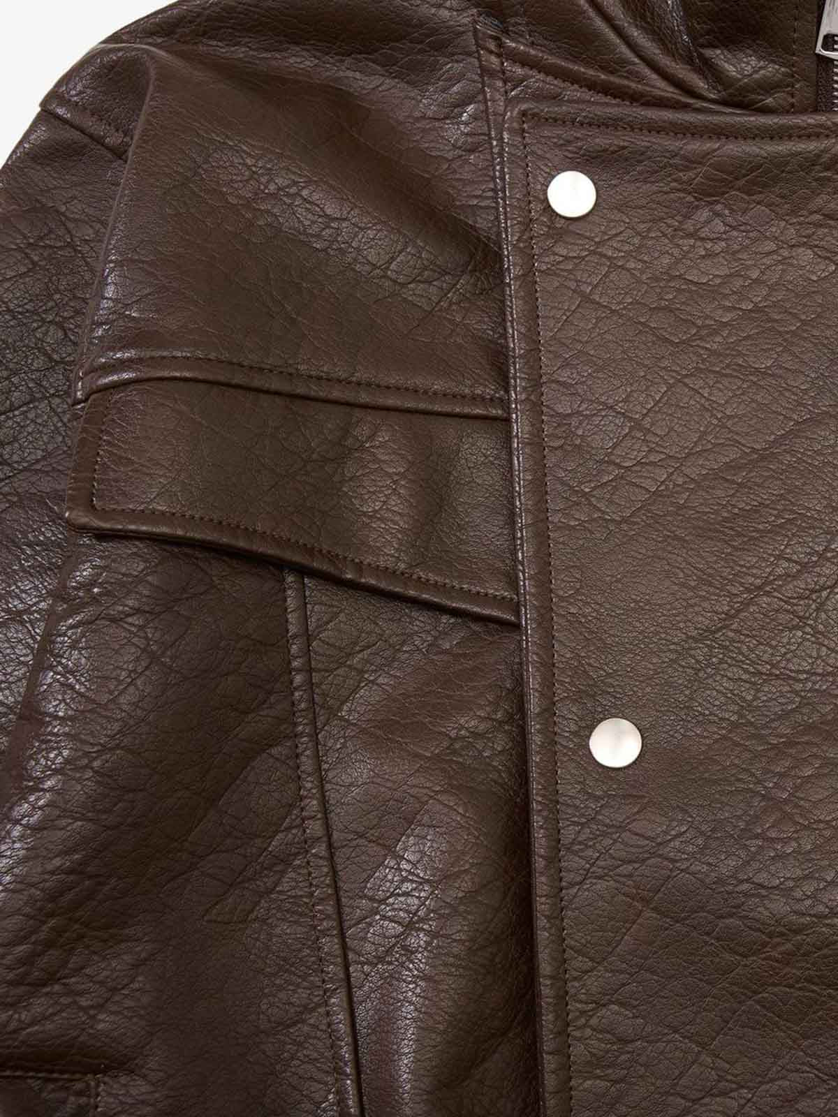 Zipper Studded Structured Biker Jacket