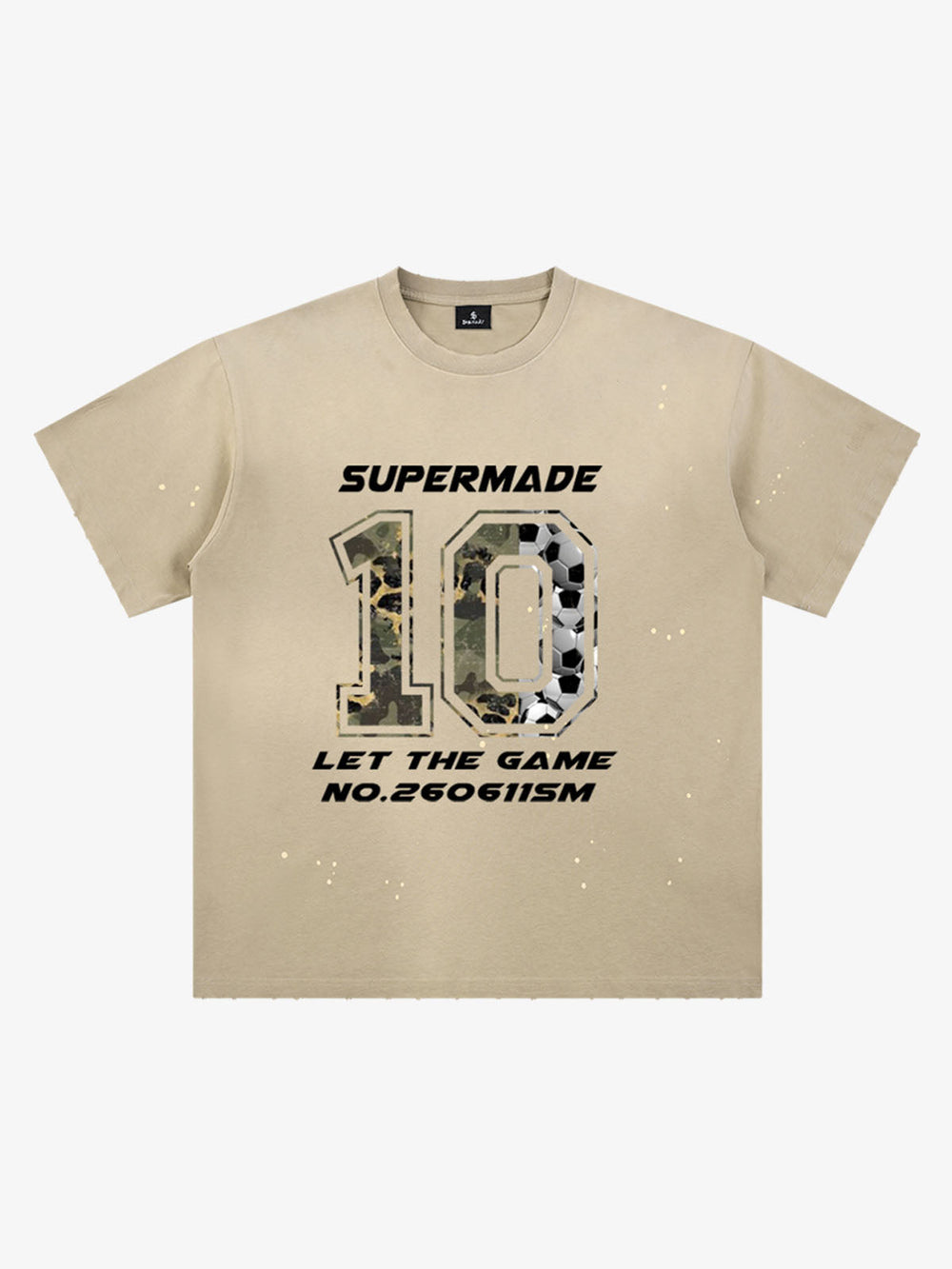 Number 10 Camo and Soccer Graphic T-Shirt 