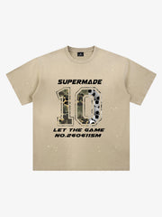 Number 10 Camo and Soccer Graphic T-Shirt 