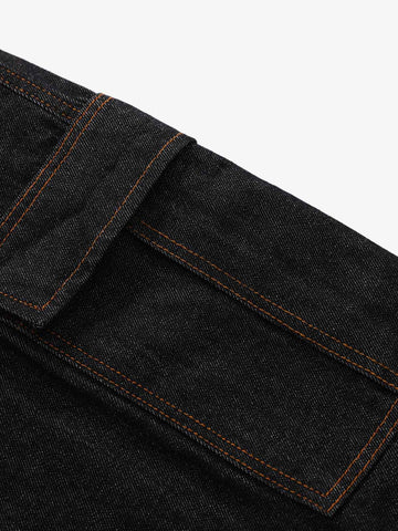 Vintage Contrast Stitch Cargo Shorts