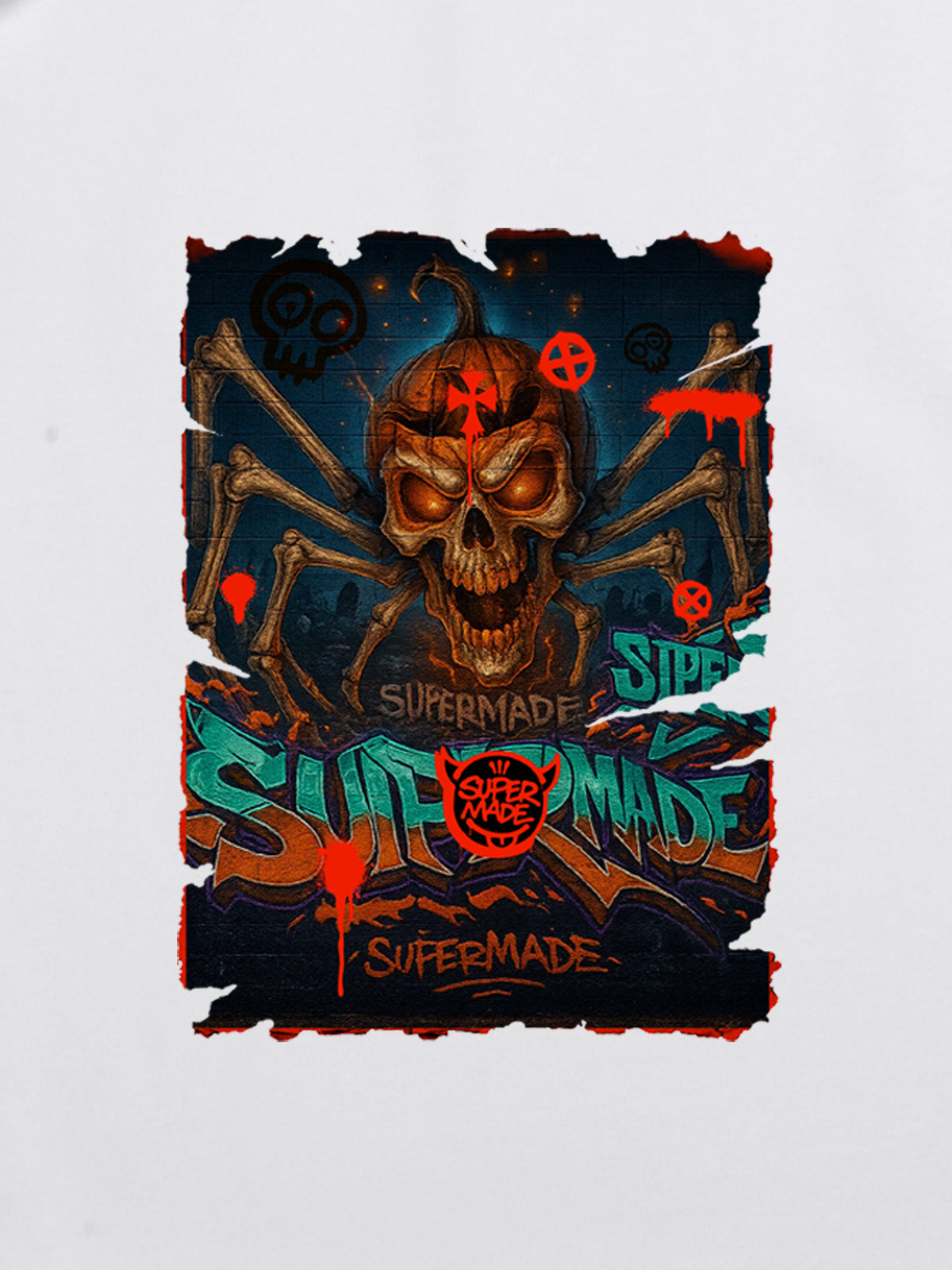 Bloody Dark Skull Spider T-shirt 