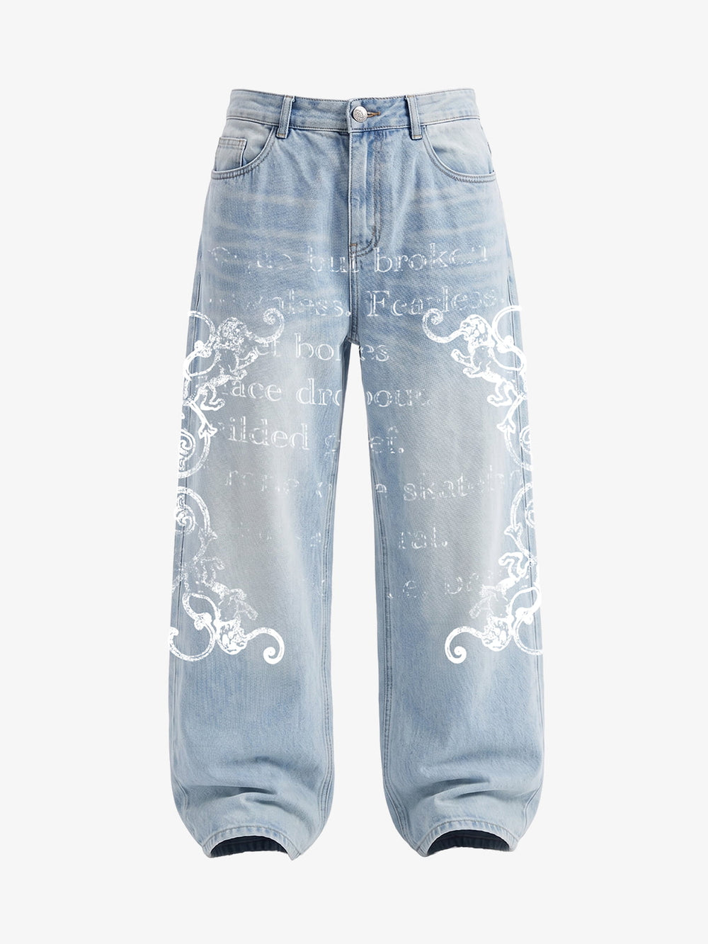 Broken Script Baggy Jeans
