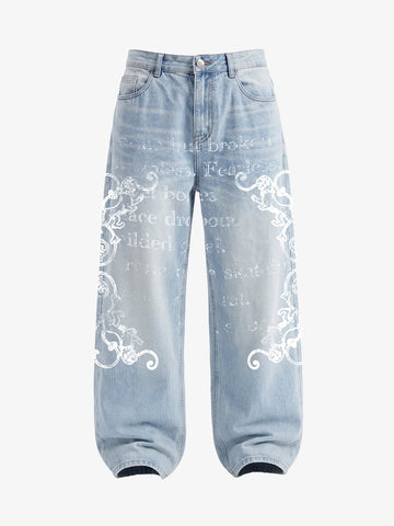 Broken Script Baggy Jeans