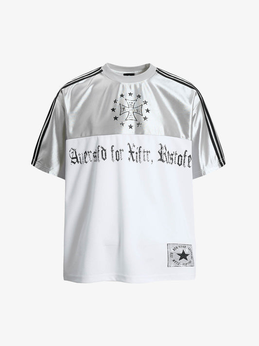 Supermade Gothic Chrome Mixed-Media Retro Jersey