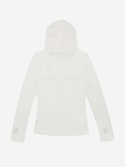 Star Graphic Hooded Long Sleeve Tee
