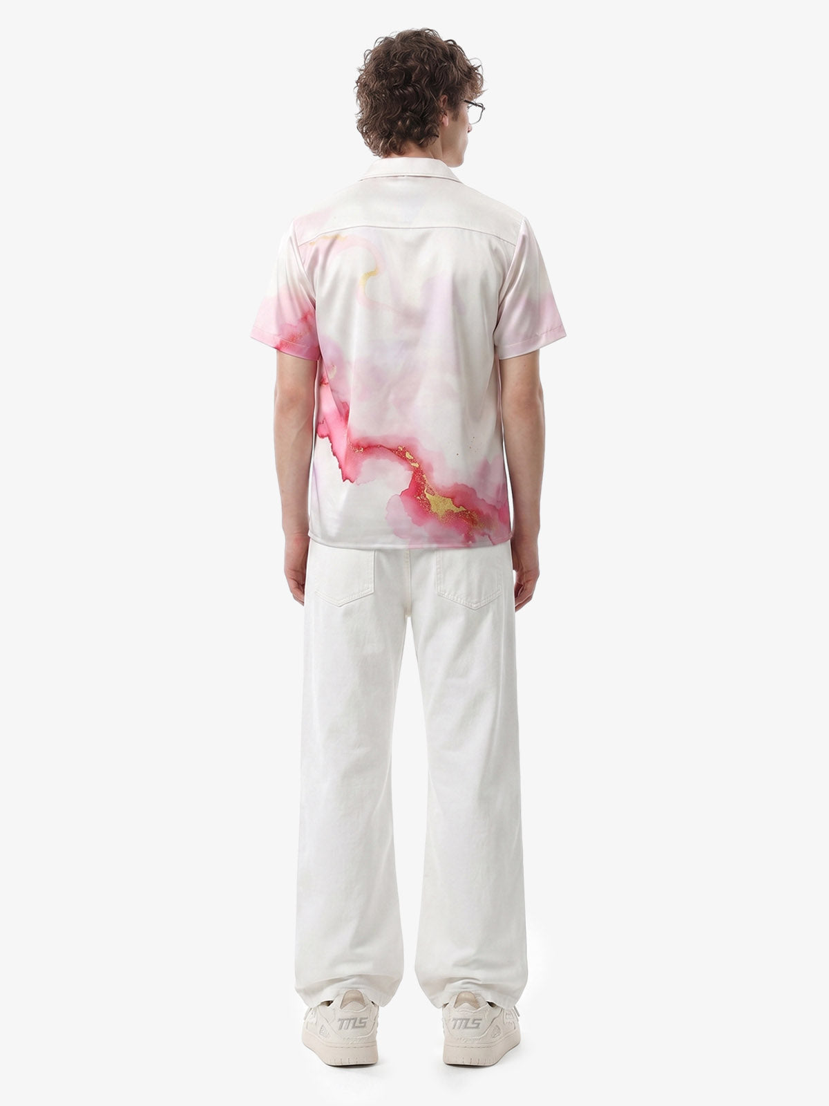 Horse Print Camp Collar Boxy Shirt 