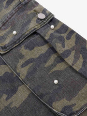 Camo Studded Cargo Pants; Forest Camouflage / M, Forest Camouflage / L, Forest Camouflage / XL