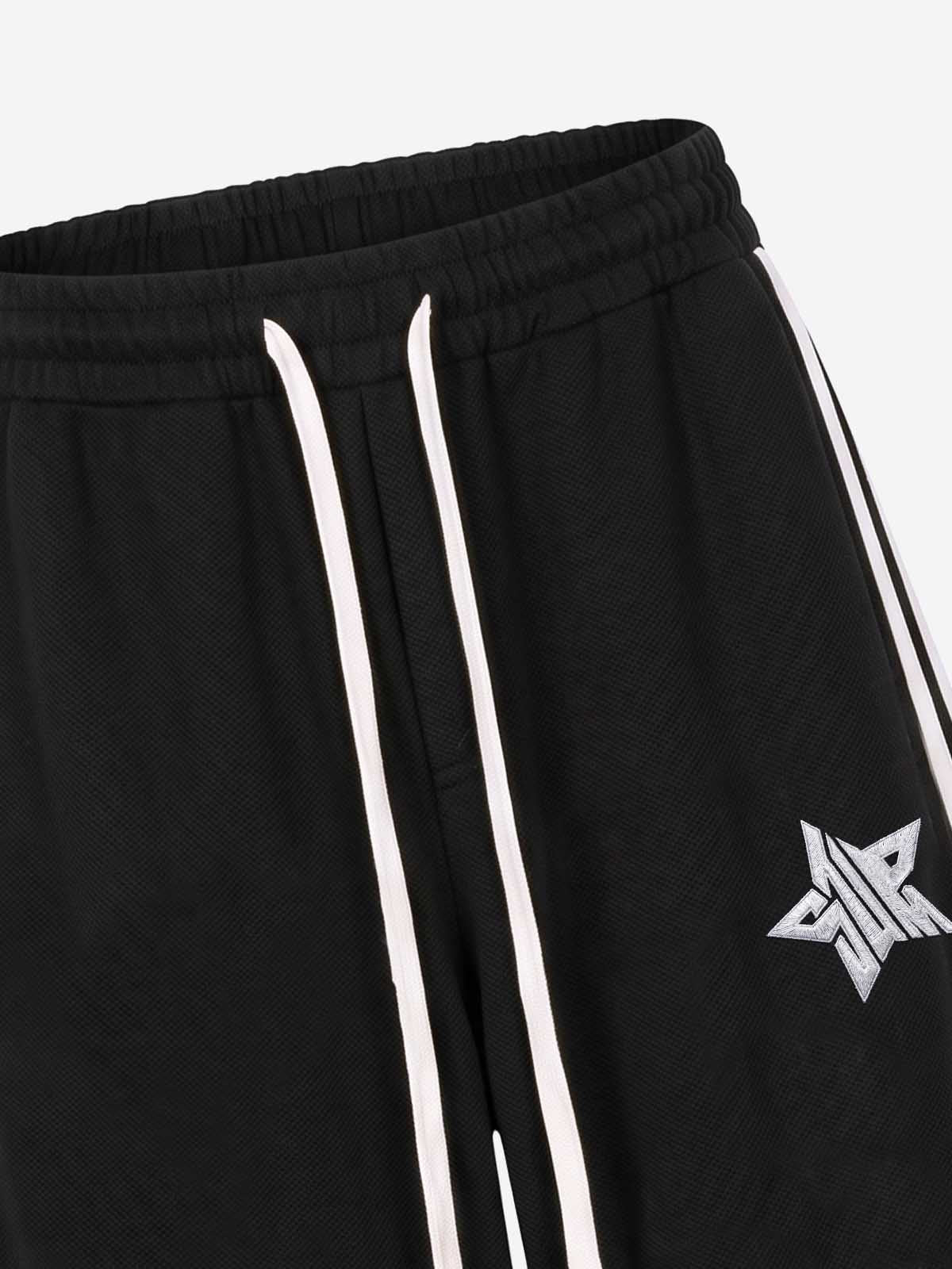 Star Embroidered Color Block Striped Heavyweight Tracksuit