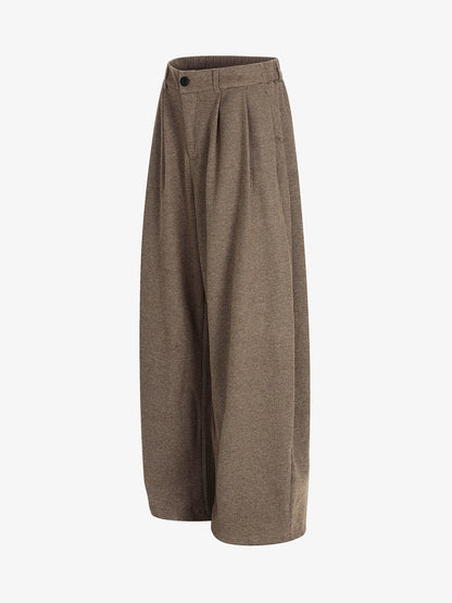 Wide-Leg Trousers with Classic Houndstooth Pattern for Women 