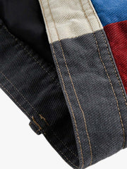 Retro Patchwork Color-block Work Jacket